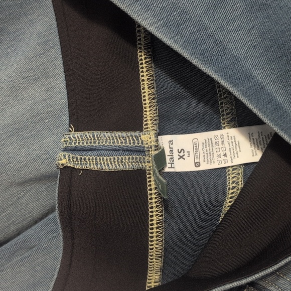 Halara Flex High Waist Wide Leg Washed Stretchy Knit Jeans Size XS Tall NWOT - Picture 9 of 10